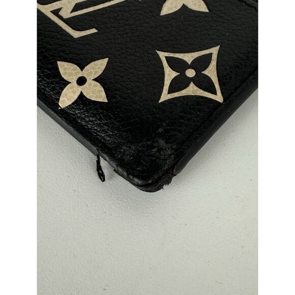 LOUIS VUITTON Porte Carte Saample Bicolor Monogram Empret Leather Card Case - Picture 4 of 10